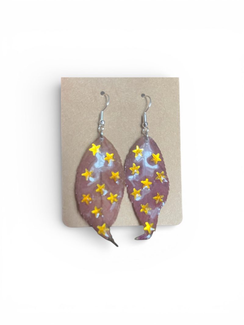 Botanical Leaf Earrings | Real Leaves Preserved | Artisan Nature Jewelry