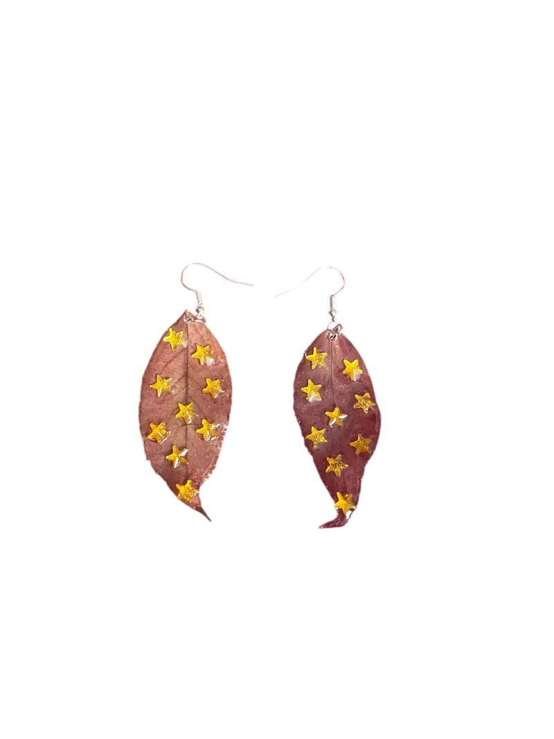 Botanical Leaf Earrings | Real Leaves Preserved | Artisan Nature Jewelry