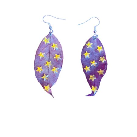 Botanical Leaf Earrings | Real Leaves Preserved | Artisan Nature Jewelry