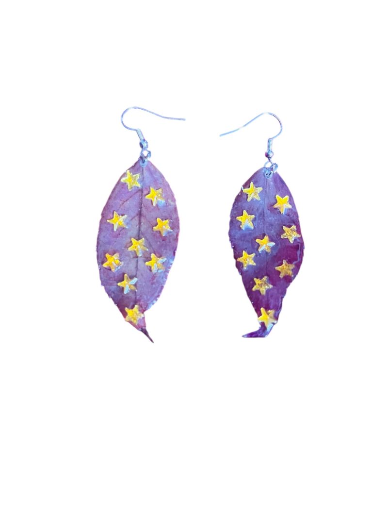 Botanical Leaf Earrings | Real Leaves Preserved | Artisan Nature Jewelry