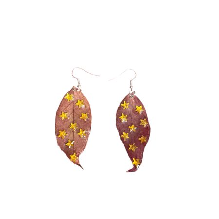 Botanical Leaf Earrings | Real Leaves Preserved | Artisan Nature Jewelry