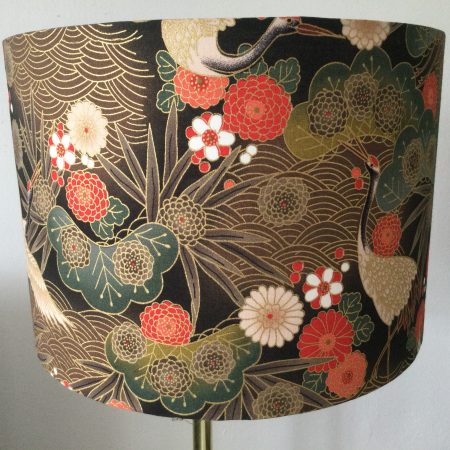 Exotic Garden with Crane – Drum Shade 30cm diameter x 20cm high. Free delivery