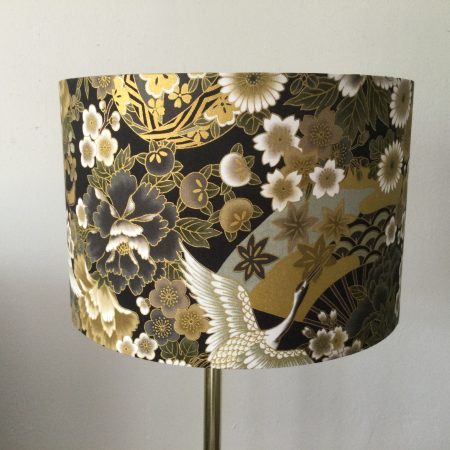 Japanese Cranes– Drum Shade 30cm diameter x 20cm high. Free delivery