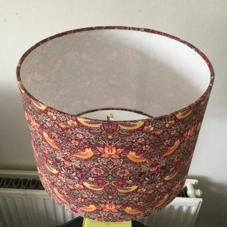 Strawberry Thief by William Morris – Drum Shade 30cm diameter x 20cm high. Free delivery