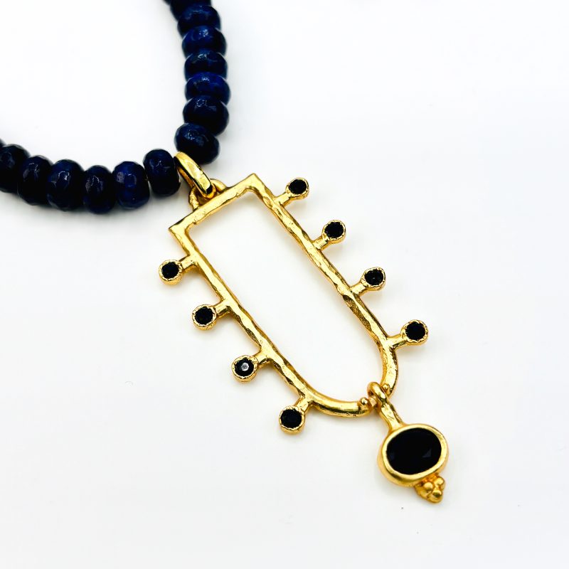 Midnight Blue Layered Statement Necklace