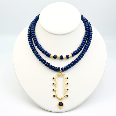Midnight Blue Layered Statement Necklace