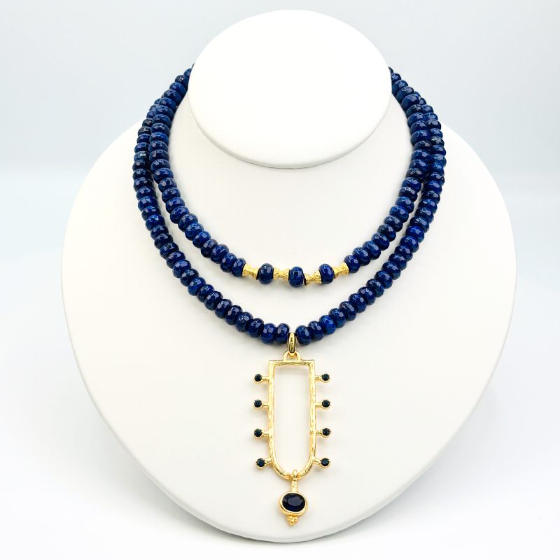 Midnight Blue Layered Statement Necklace