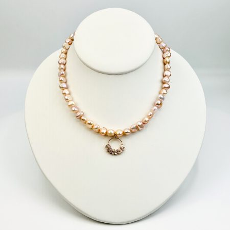 Blush Pearl Charm Necklace