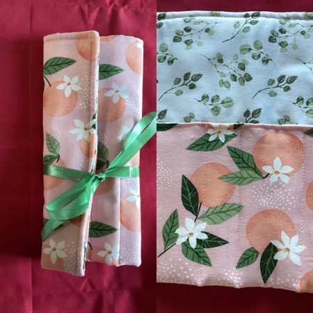 Brand New, Orange/Peach Make Up/ Jewellery/Pen/Accessories Fabric Wrap