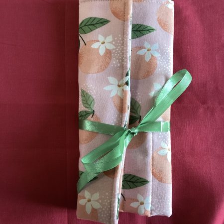 Brand New, Orange/Peach Make Up/ Jewellery/Pen/Accessories Fabric Wrap