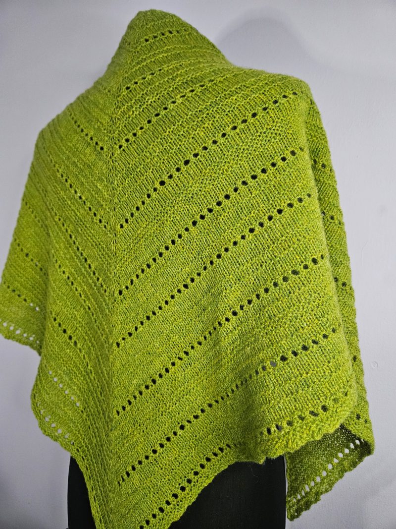 Handknitted 100% wool shawl.