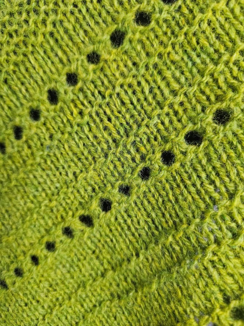 Handknitted 100% wool shawl.