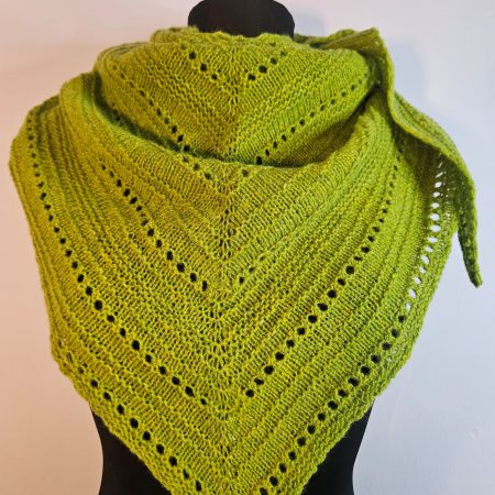 Handknitted 100% wool shawl.