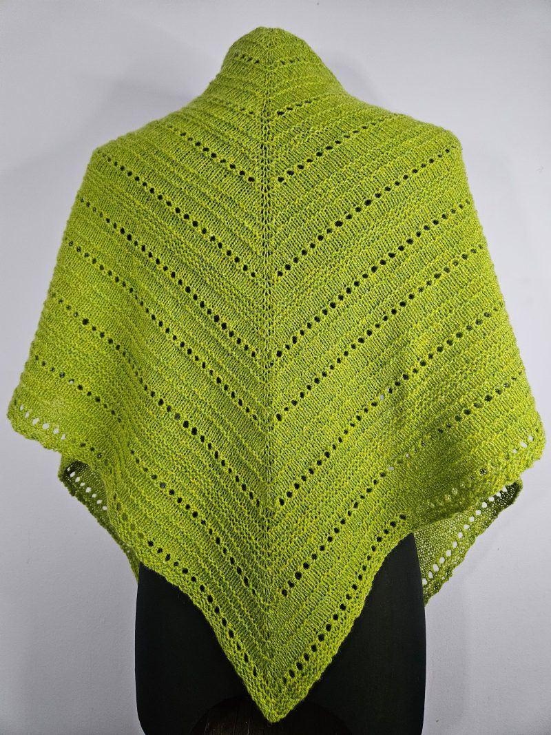 Handknitted 100% wool shawl.