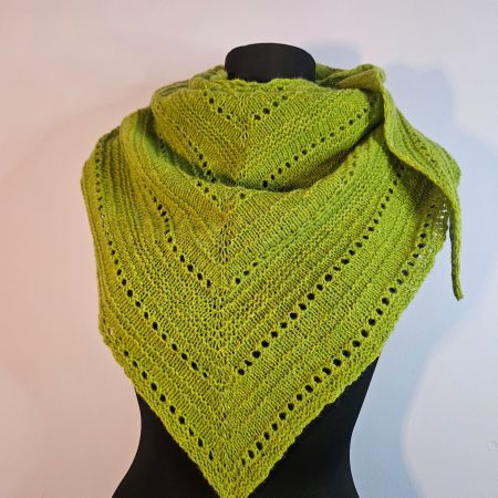 Handknitted 100% wool shawl.