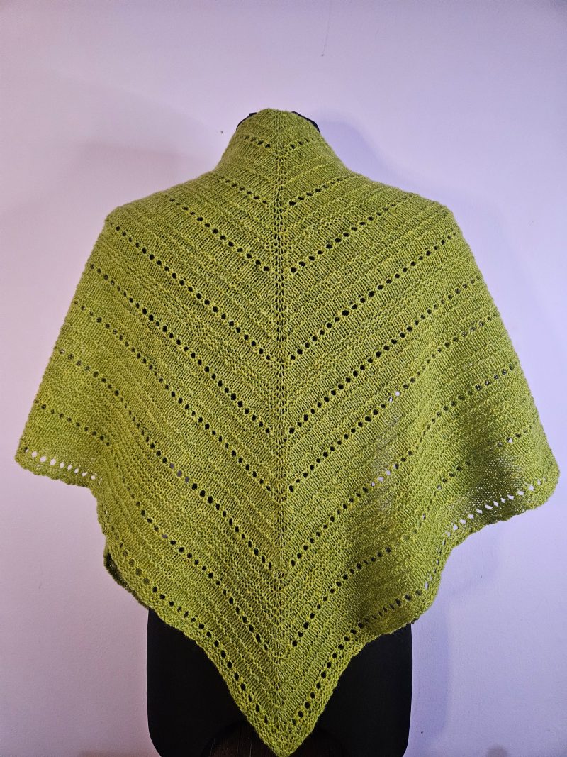 Handknitted 100% wool shawl.