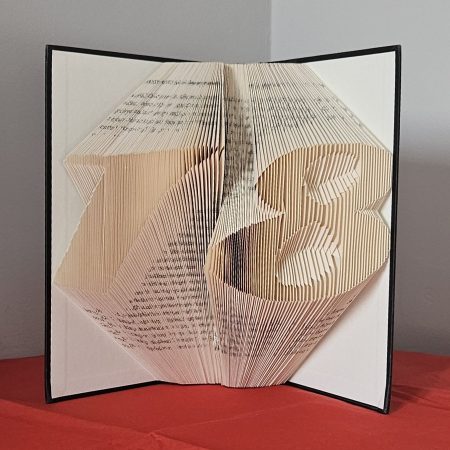 Folded Book Art. 18th Birthday. Recycled Book Gift.