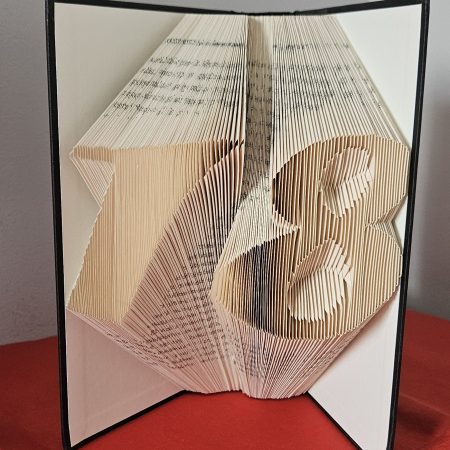 Folded Book Art. 18th Birthday. Recycled Book Gift.