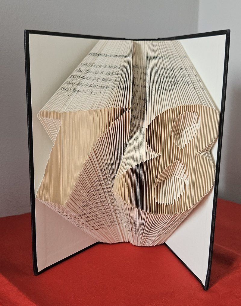 Folded Book Art. 18th Birthday. Recycled Book Gift.