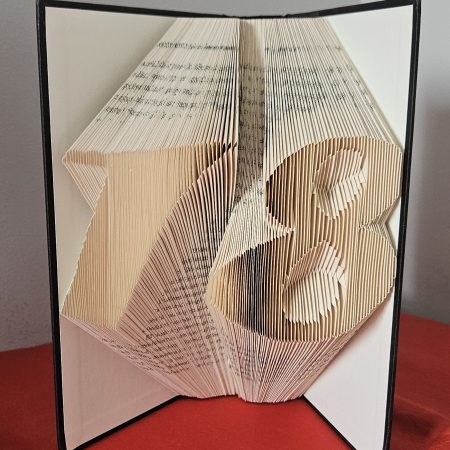Folded Book Art. 18th Birthday. Recycled Book Gift.