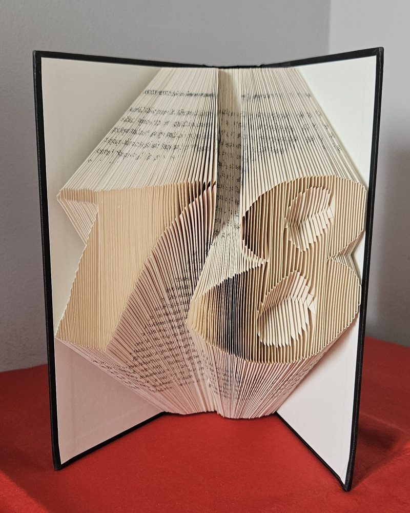 Folded Book Art. 18th Birthday. Recycled Book Gift.