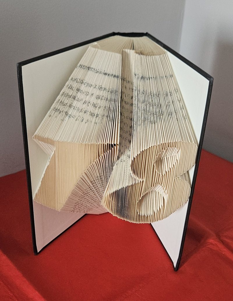 Folded Book Art. 18th Birthday. Recycled Book Gift.