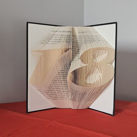 Folded Book Art. 18th Birthday. Recycled Book Gift.