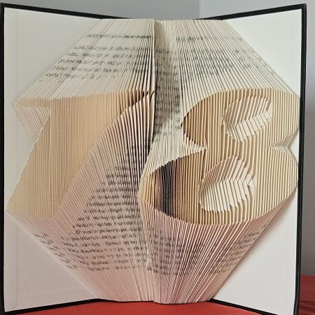 Folded Book Art. 18th Birthday. Recycled Book Gift.