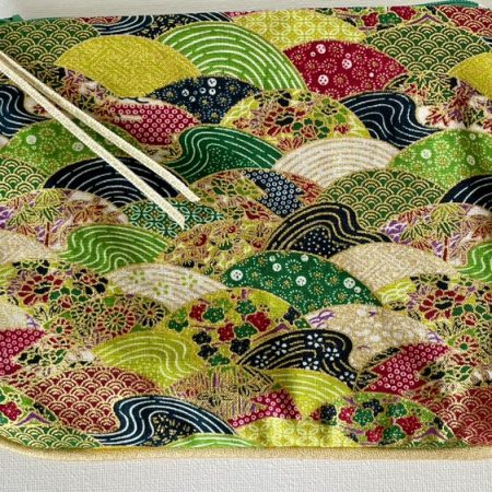 Small cosmetic bag, Handbag organiser pouch (Oriental hills)