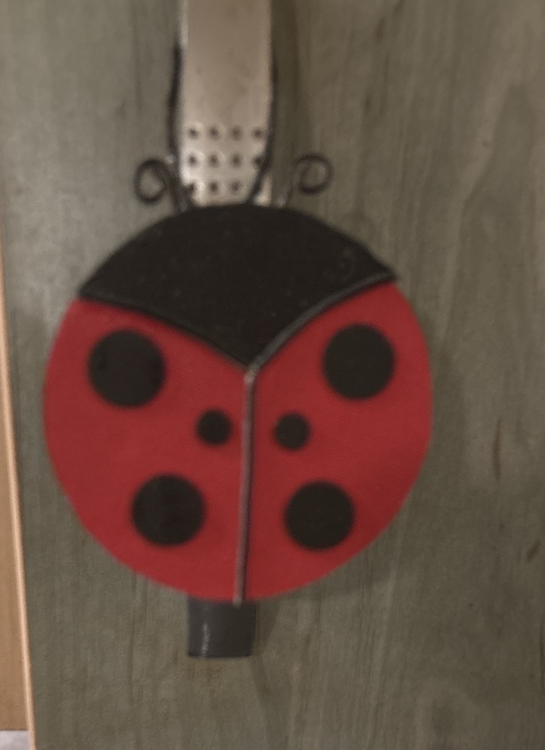Handmade ladybird door decoration