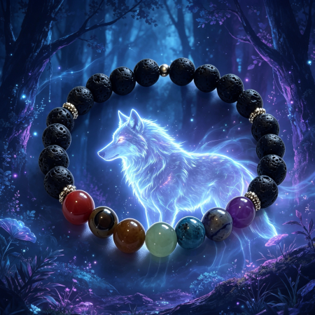 7 Chakra Lava Stone Bracelet | Natural Crystal Balancing & Aromatherapy Diffuser Bracelet