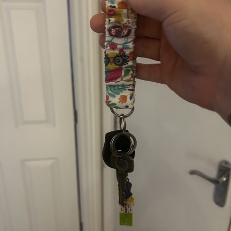 Scrunchie wristlet keychain