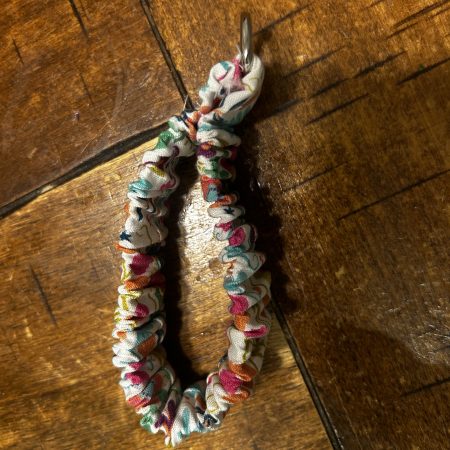 Scrunchie wristlet keychain
