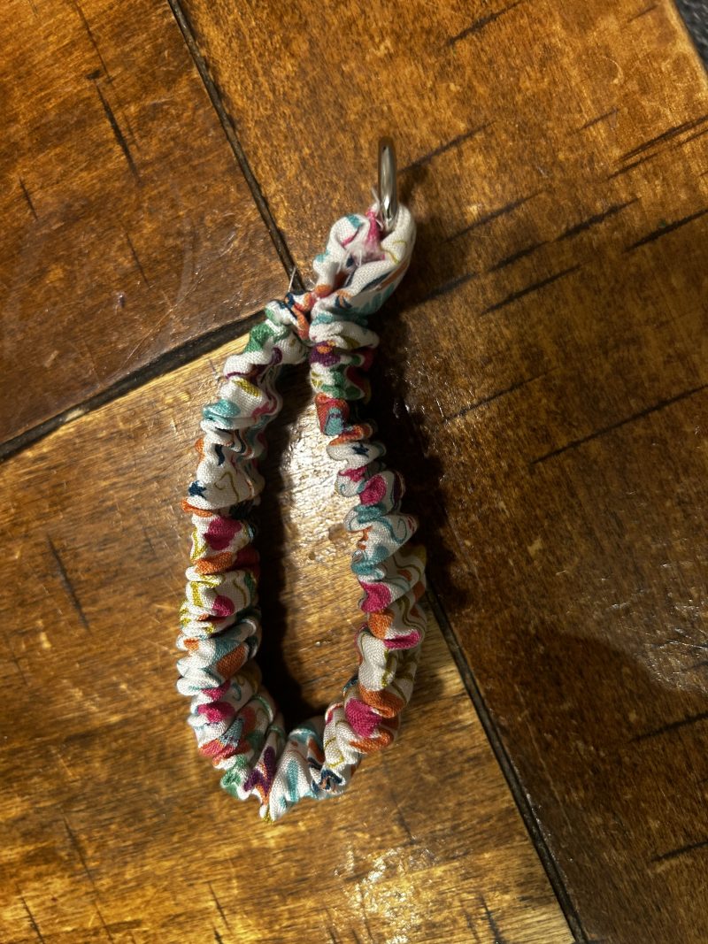 Scrunchie wristlet keychain