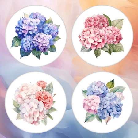 Set Of 4 Ceramic Coasters In Various Designs