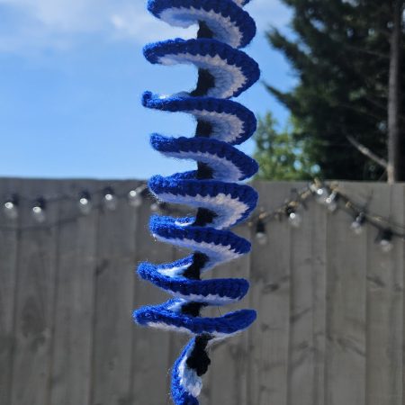 Crochet evil eye windspinner