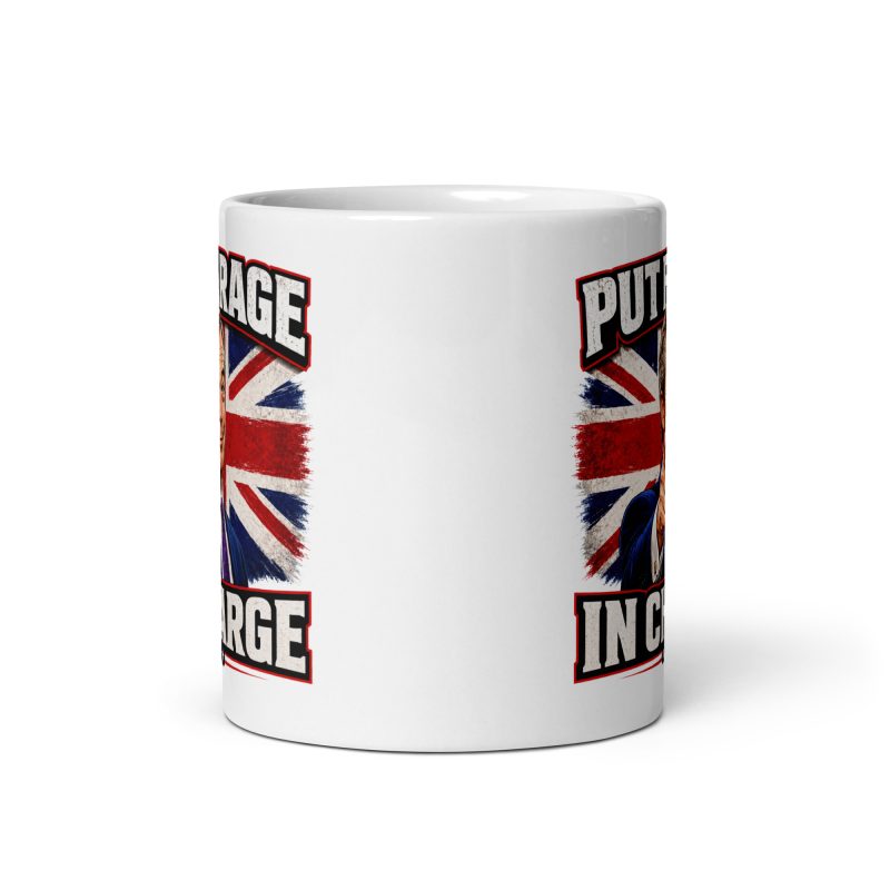 Put Farage In Charge Mug, Ceramic 11oz White Patriotic UK Political Satire Gift