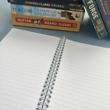 Wire bound lined notebook | 70 pages | A5 | Softcover | Novel Ideas