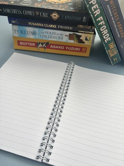 Wire bound lined notebook | 70 pages | A5 | Softcover | Novel Ideas