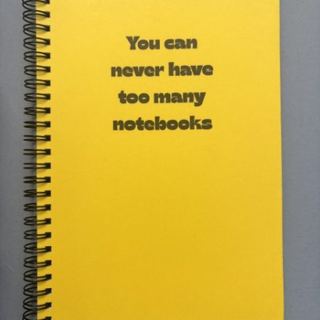Wire bound lined notebook | 70 pages | A5 | Softcover | You can never have too many notebooks