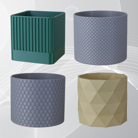 3D Printed Planters - Various Designs