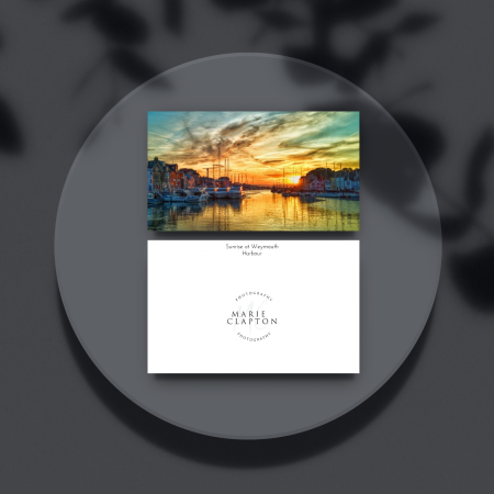 Pack of 2 Blank Greeting Cards Weymouth Harbour Dorset