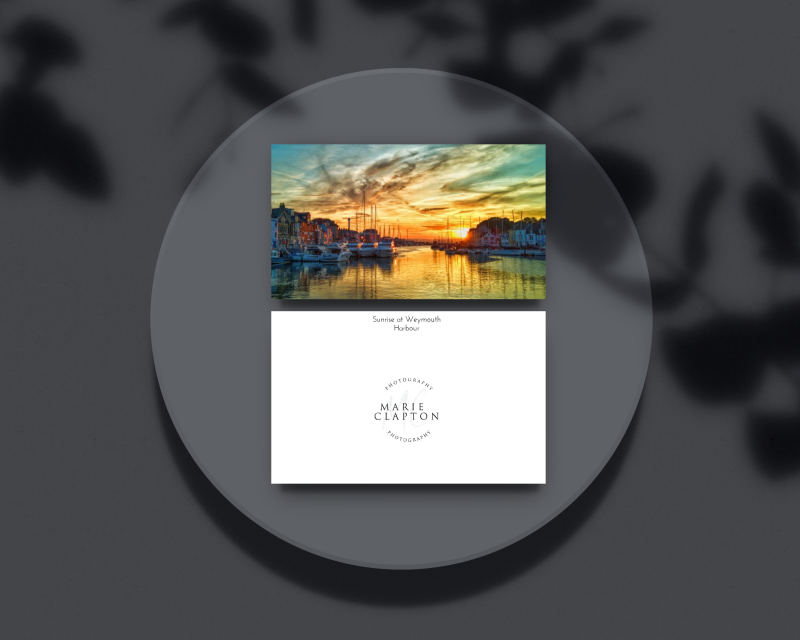 Pack of 2 Blank Greeting Cards Weymouth Harbour Dorset