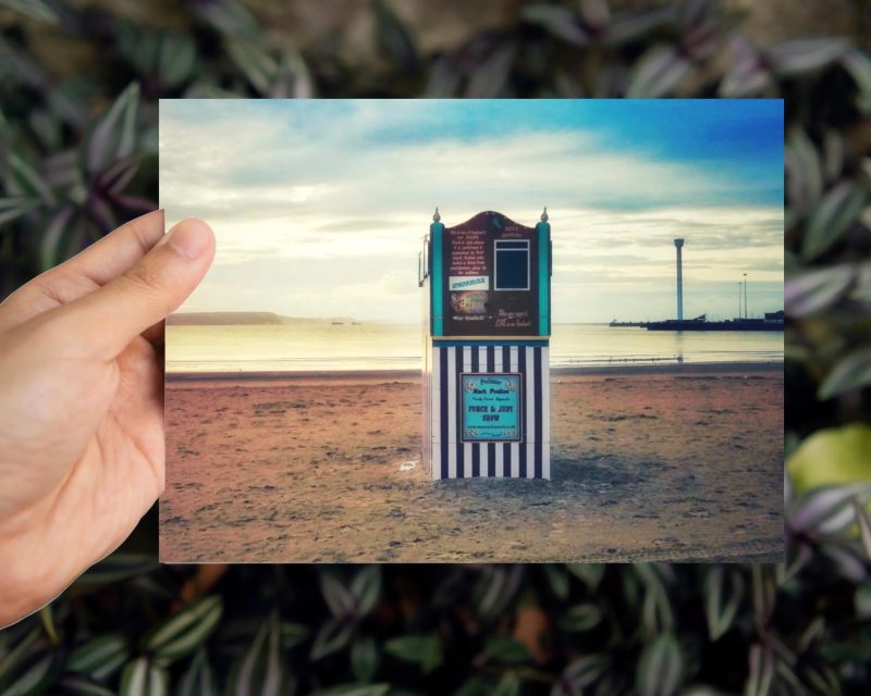 Pack of 2 Blank Greeting Cards Weymouth Punch and Judy Dorset