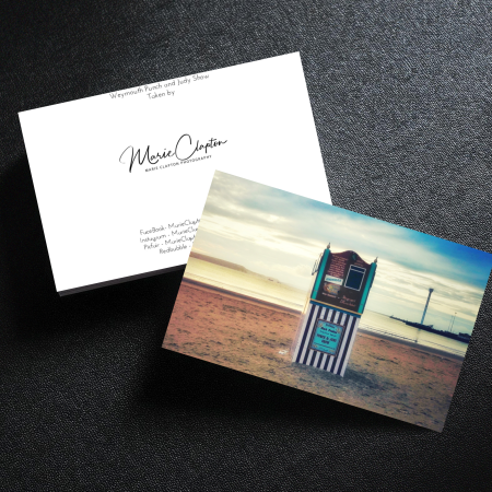 Pack of 2 Blank Greeting Cards Weymouth Punch and Judy Dorset