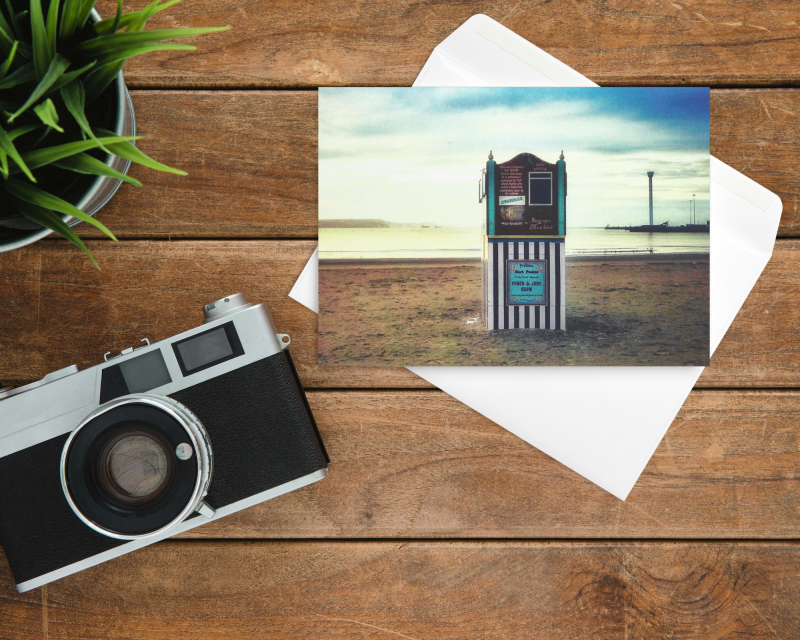 Pack of 2 Blank Greeting Cards Weymouth Punch and Judy Dorset