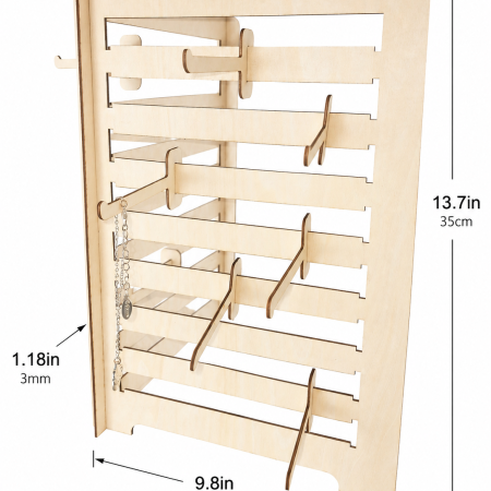 Basswood Earring Display Stand, Tabletop Jewelry Stand, Marketplace Stand Display