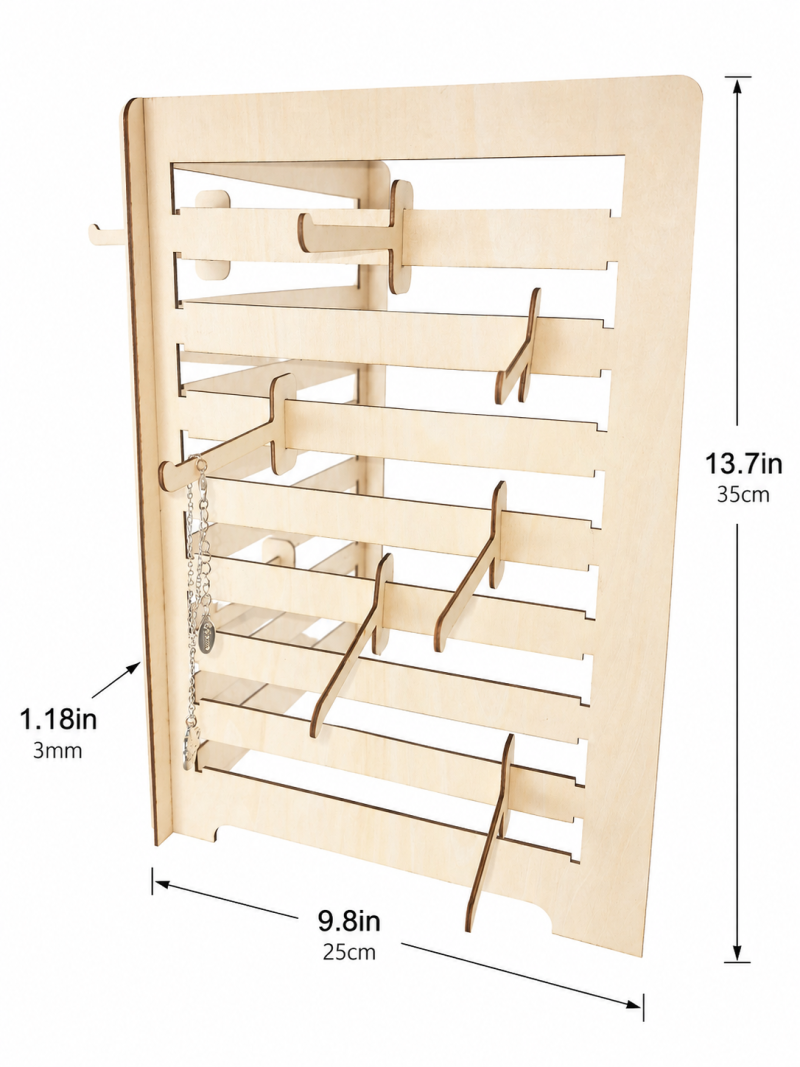 Basswood Earring Display Stand, Tabletop Jewelry Stand, Marketplace Stand Display