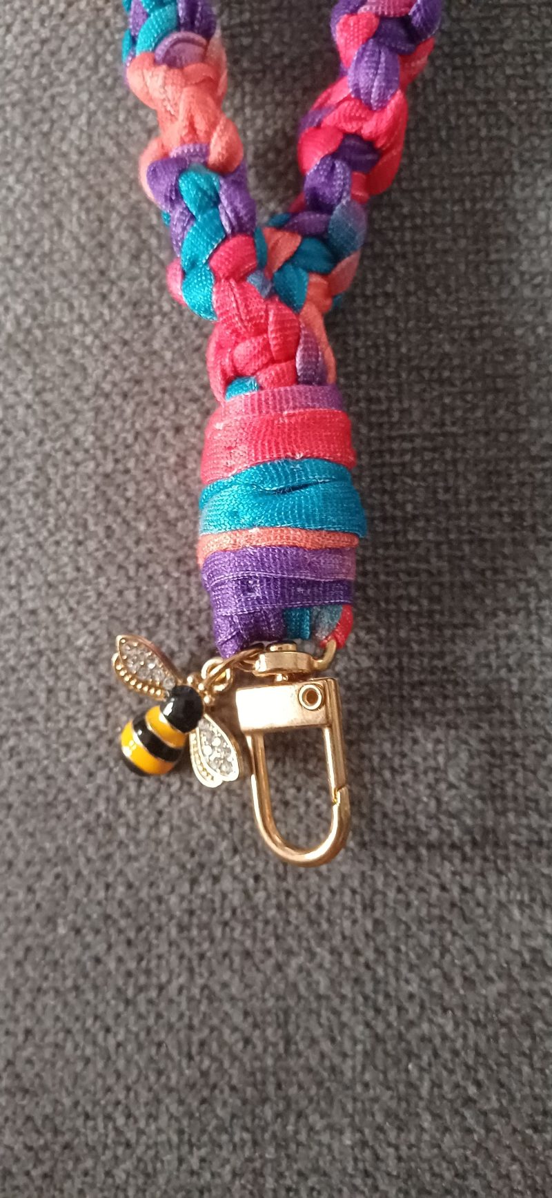 Multicoloured Stretchy Keyring Wristlet 2