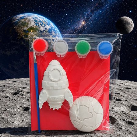 Paint your own Plaster Space Shapes, Craft Painting Activity, Space Gift, Space Party Bag Filler,Paint your own Space Rocket 🎨🖌